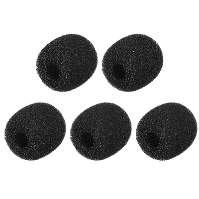 Harfington Uxcell 5PCS Foam Mic Cover Headset Microphone Windscreen Shield Protection 17mm Length for Headset Lapel Lavalier
