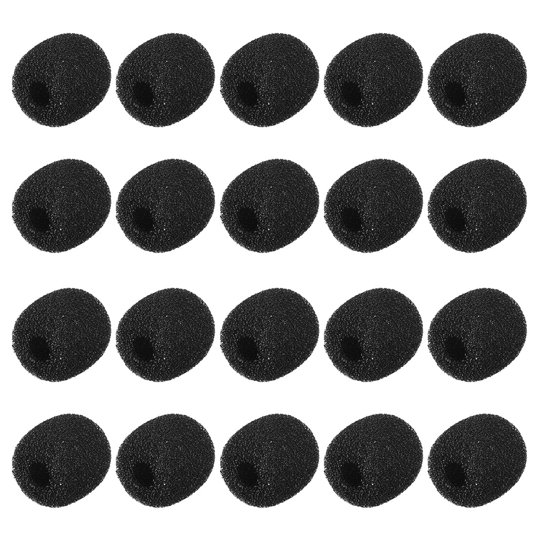 uxcell Uxcell 20PCS Foam Mic Cover Headset Microphone Windscreen Shield Protection 17mm Length for Headset Lapel Lavalier