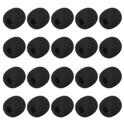 Harfington Uxcell 20PCS Foam Mic Cover Headset Microphone Windscreen Shield Protection 17mm Length for Headset Lapel Lavalier