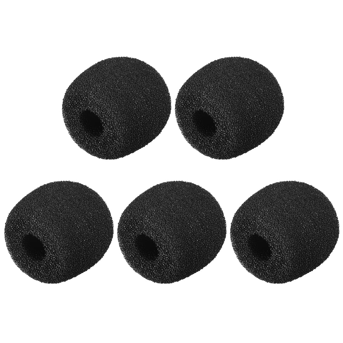 uxcell Uxcell 5PCS Foam Mic Cover Headset Microphone Windscreen Shield Protection 26mm Length for Headset Lapel Lavalier