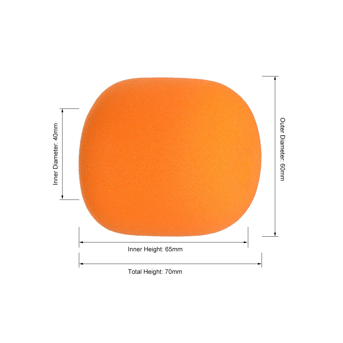 uxcell Uxcell Thicken Sponge Foam Mic Cover Handheld Microphone Windscreen Orange for KTV