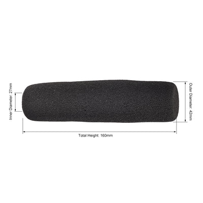 Harfington Uxcell 2PCS Sponge Foam Mic Cover Interview Microphone Windscreen Shield Protection Black 160mm Long
