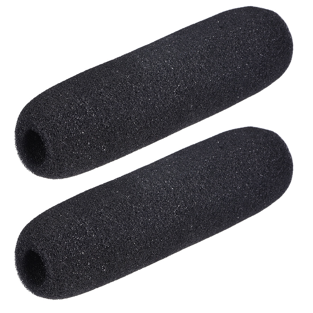 uxcell Uxcell 2PCS Sponge Foam Mic Cover Interview Microphone Windscreen Shield Protection Black 146mm Long