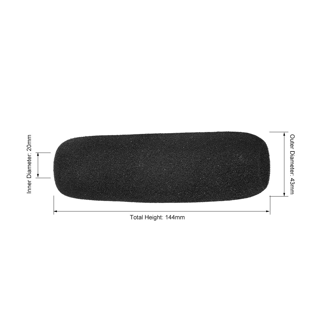 uxcell Uxcell Sponge Foam Mic Cover Interview Microphone Windscreen Shield Protection Black 144mm Long