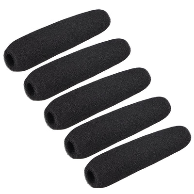 Harfington Uxcell 5PCS Sponge Foam Mic Cover Conference Microphone Windscreen Shield Protection Black 120mm Long