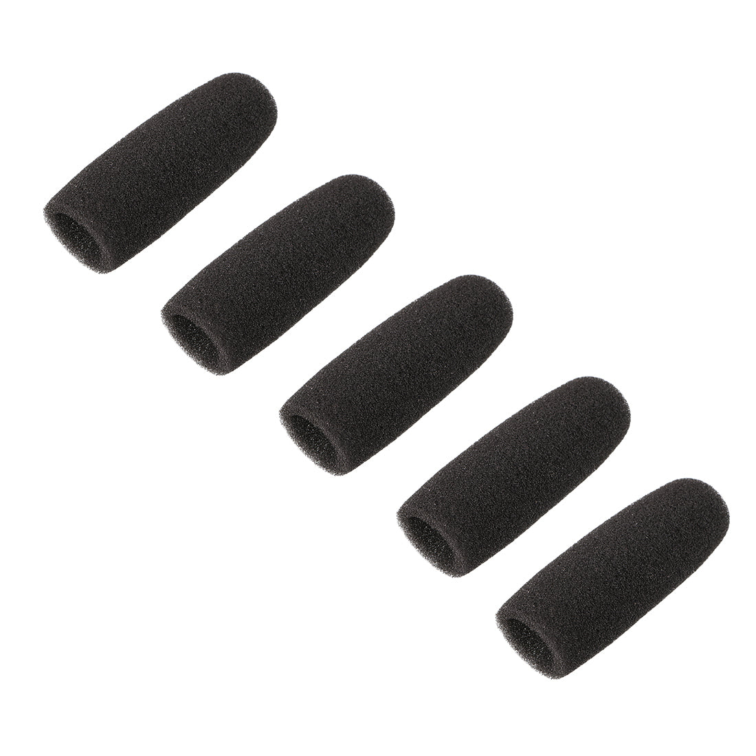 uxcell Uxcell 5PCS Sponge Foam Mic Cover Conference Microphone Windscreen Shield Protection Black 72mm Long