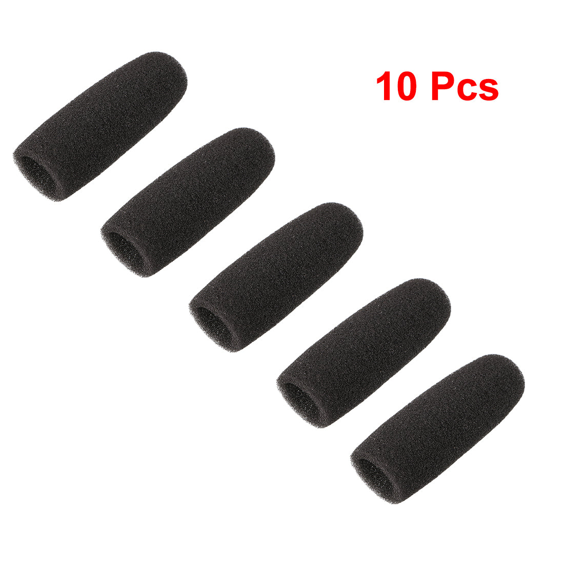 uxcell Uxcell 10PCS Sponge Foam Mic Cover Conference Microphone Windscreen Shield Protection Black 72mm Long