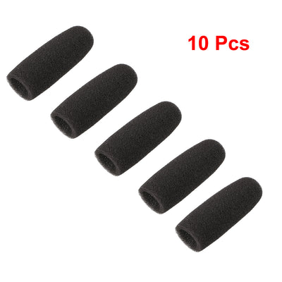 Harfington Uxcell 10PCS Sponge Foam Mic Cover Conference Microphone Windscreen Shield Protection Black 72mm Long