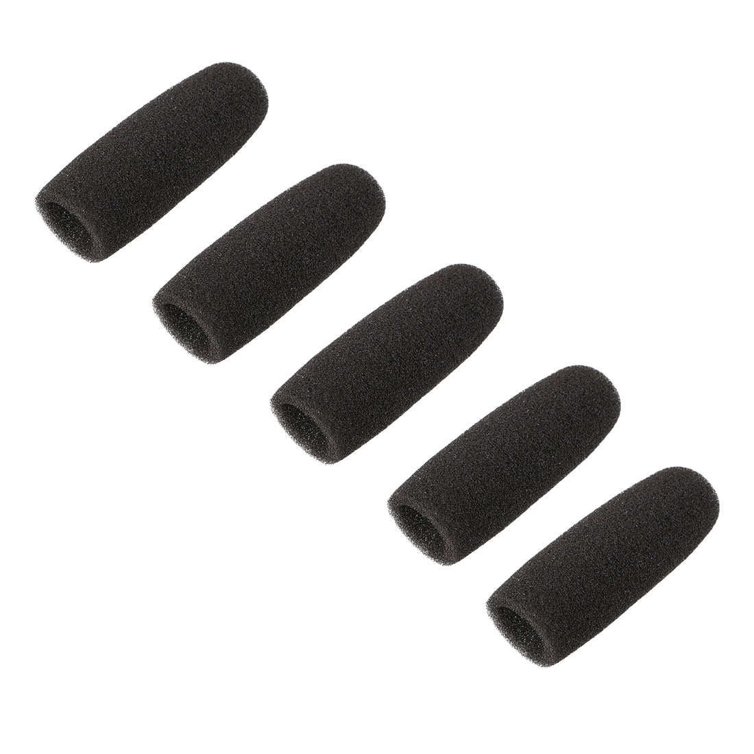 uxcell Uxcell 10PCS Sponge Foam Mic Cover Conference Microphone Windscreen Shield Protection Black 72mm Long