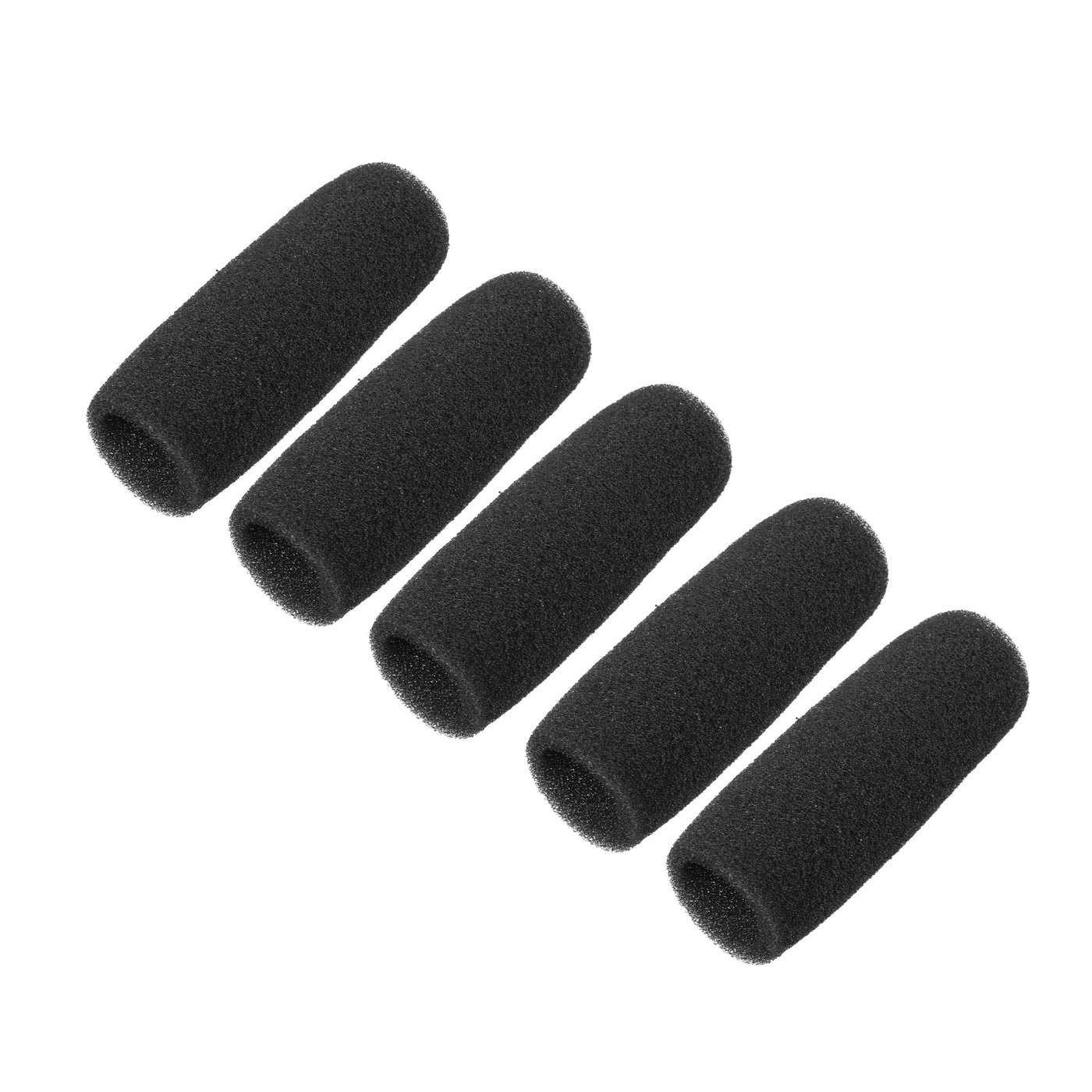 uxcell Uxcell 20PCS Sponge Foam Mic Cover Conference Microphone Windscreen Shield Protection Black 72mm Long