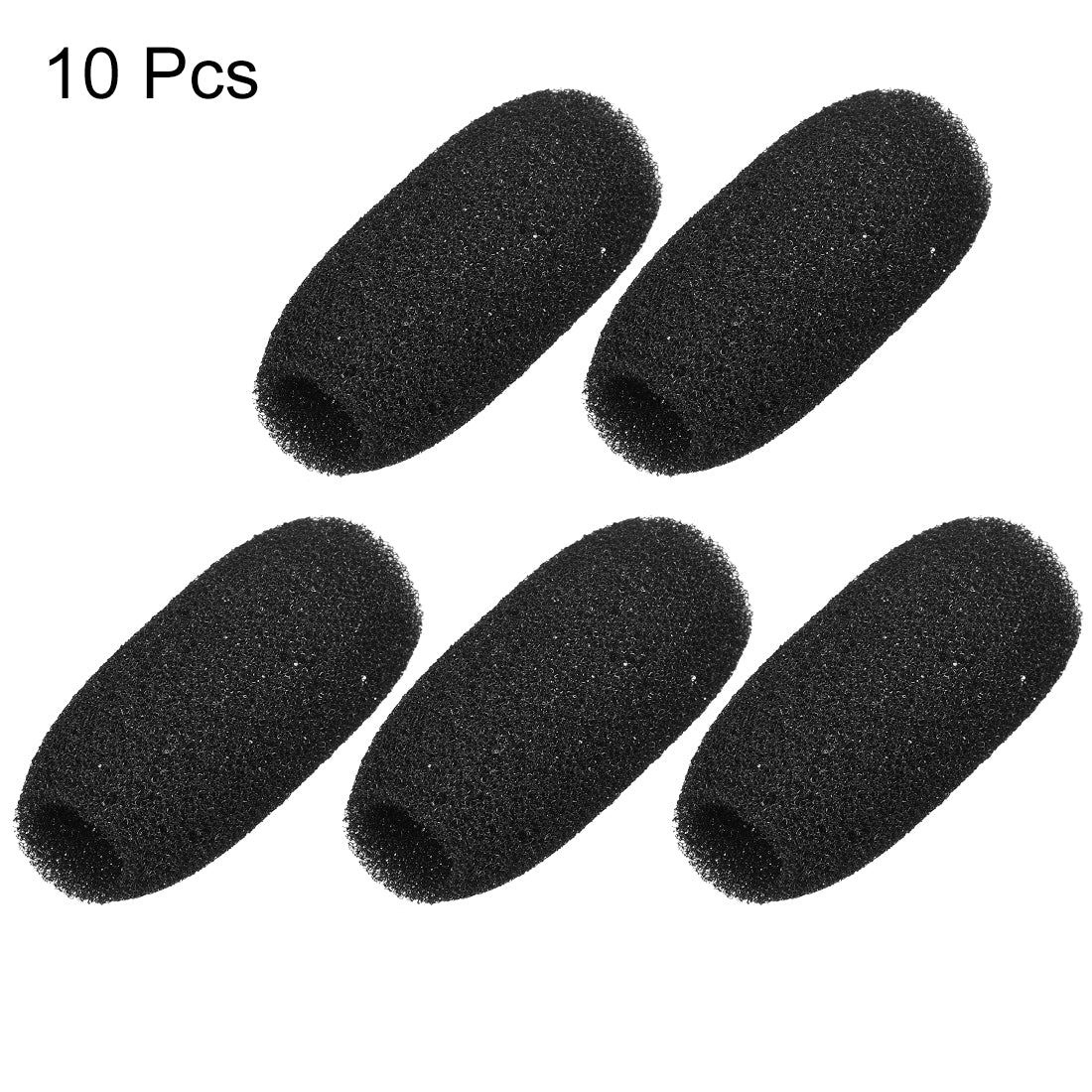 uxcell Uxcell 10PCS Sponge Foam Mic Cover Conference Microphone Windscreen Shield Protection Black 50mm Long