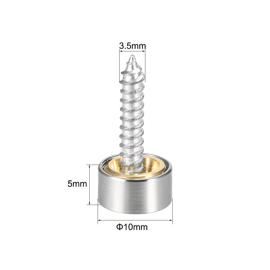 uxcell Uxcell Mirror Screws Decorative Caps Cover Nails Stainless Steel