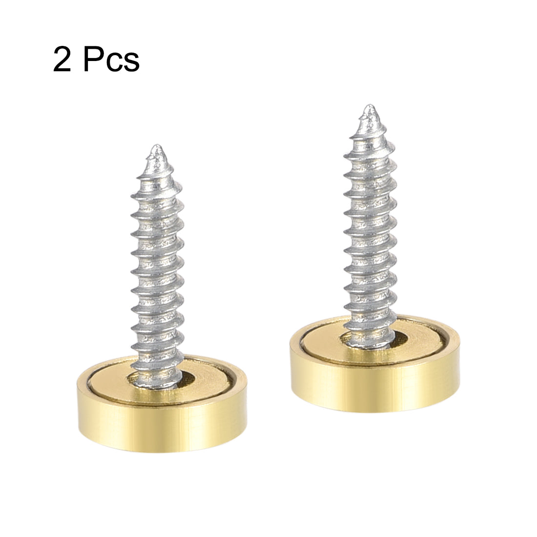 uxcell Uxcell Mirror Screws Decorative Caps Cover Nails Polished 2pcs