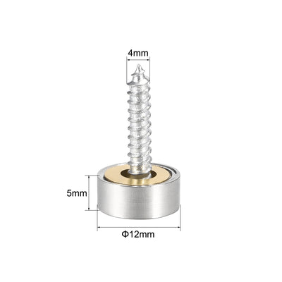 Harfington Uxcell Mirror Screws Decorative Cap Cover Nails Stainless Steel