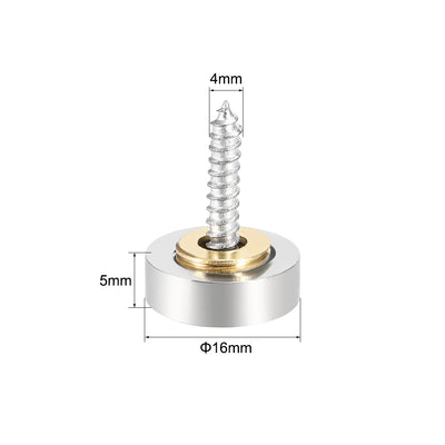 Harfington Uxcell Mirror Screws Decorative Cap Cover Nails Stainless Steel
