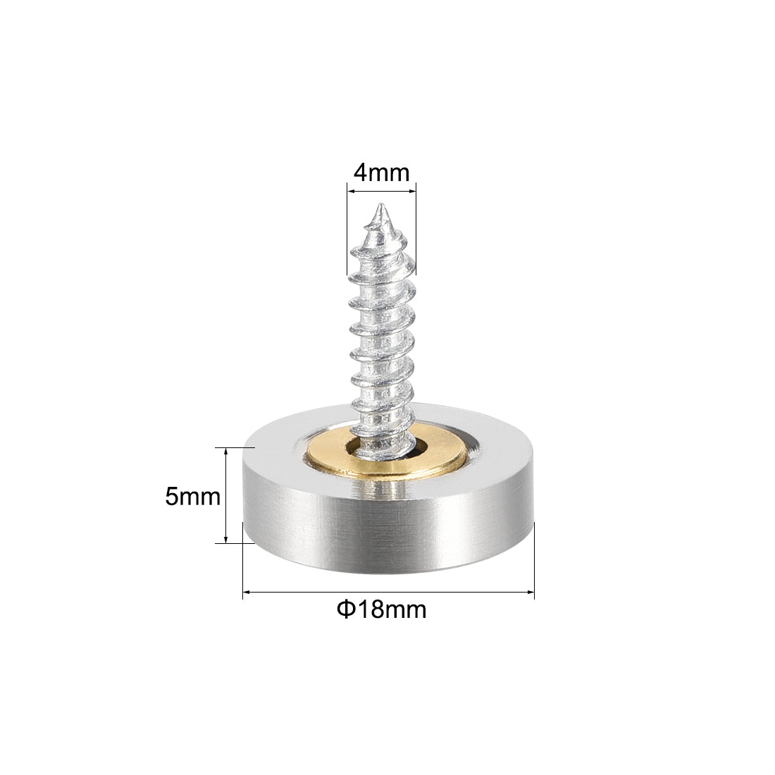 uxcell Uxcell Mirror Screws Decorative Cap Cover Nails Stainless Steel