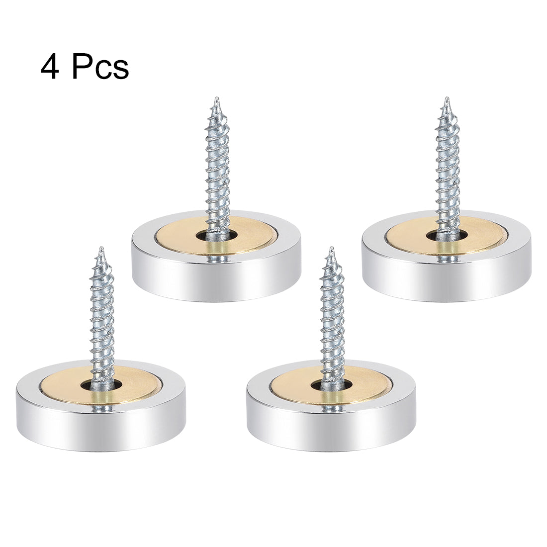 uxcell Uxcell Mirror Screws Decorative Caps Cover Stainless Steel 4pcs