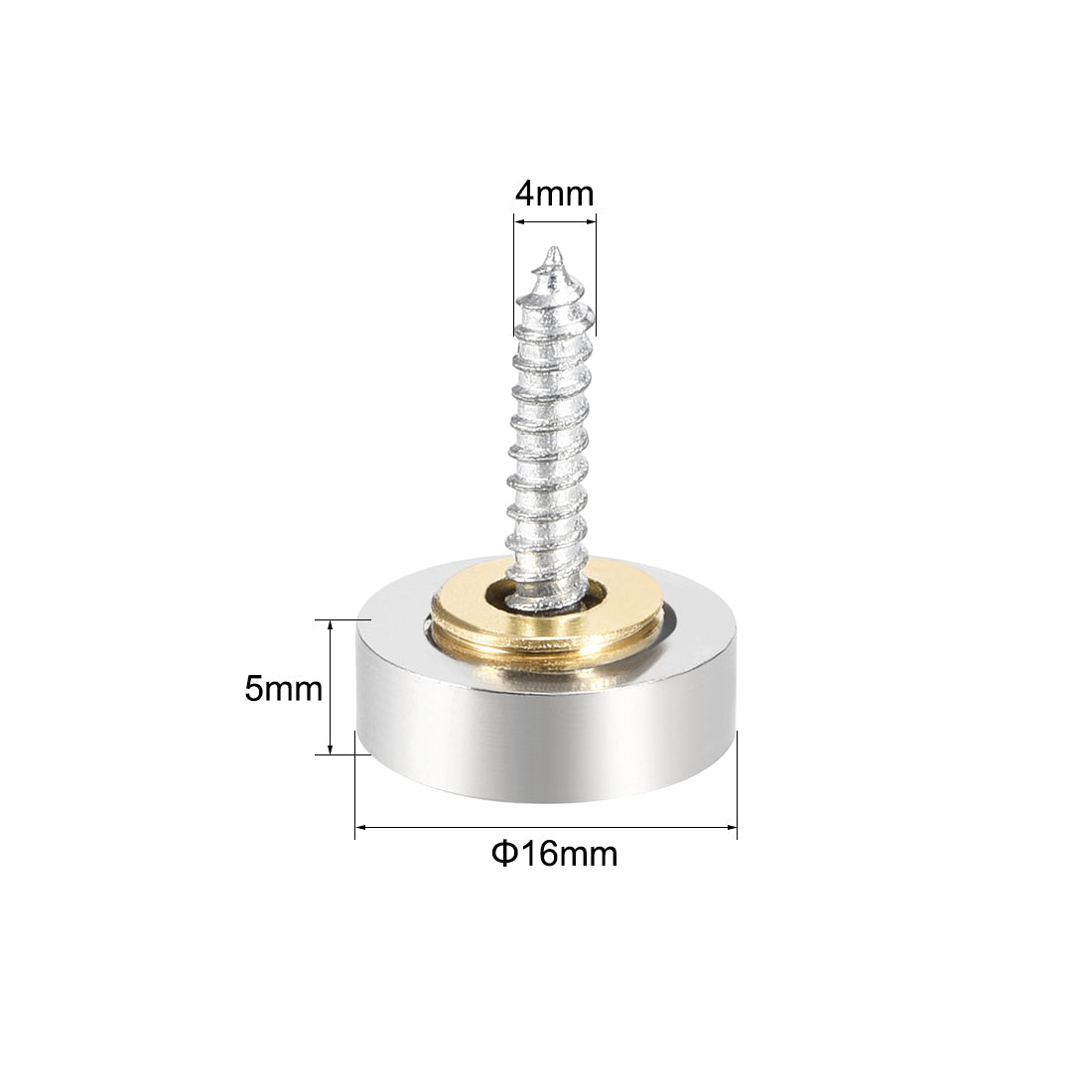 uxcell Uxcell Mirror Screw Decorative Cap Cover Nails Stainless Steel