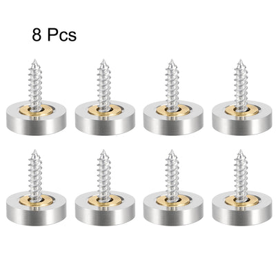 Harfington Uxcell Mirror Screw Decorative Cap Cover Nails Stainless Steel