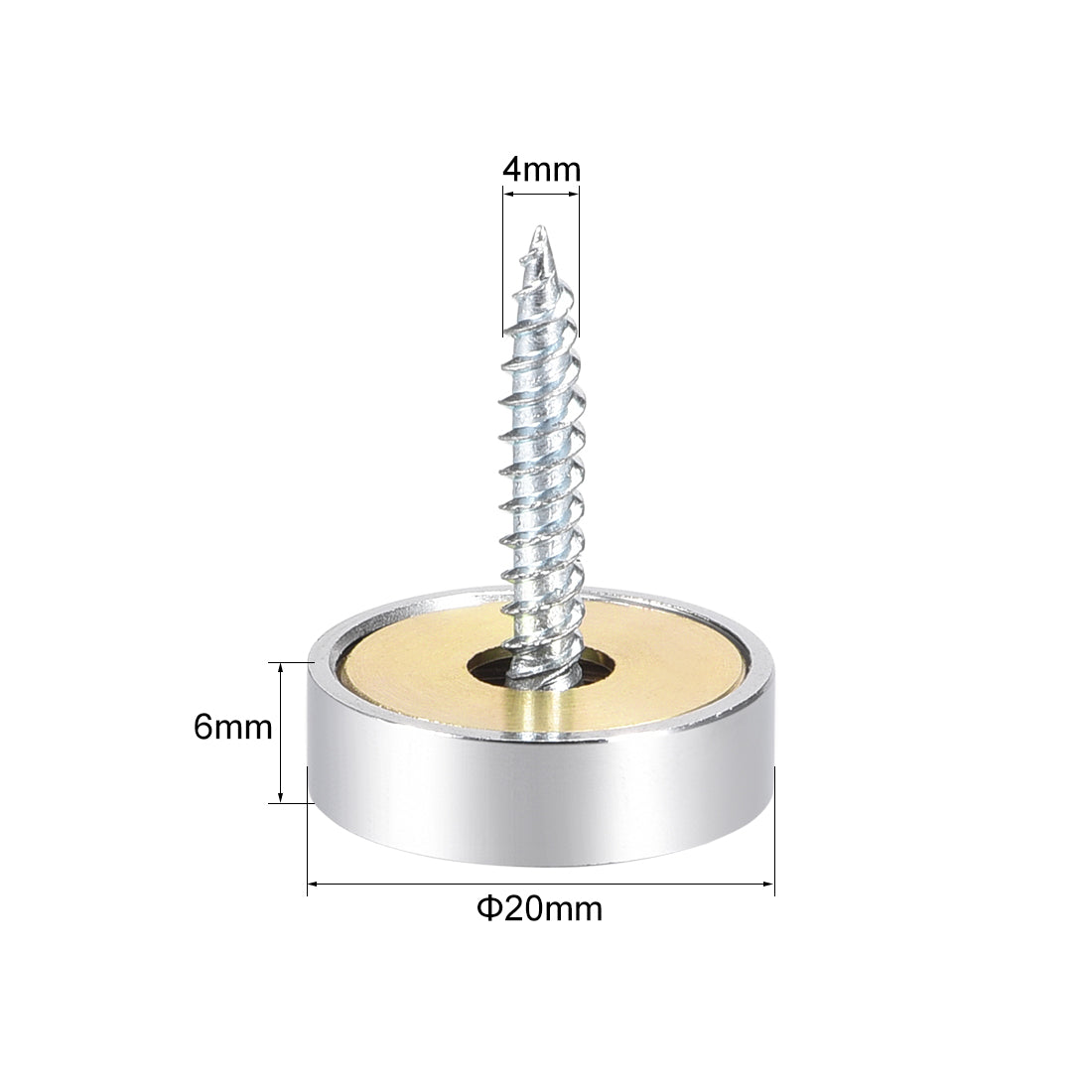uxcell Uxcell Mirror Screw Decorative Cap Cover Nails Stainless Steel