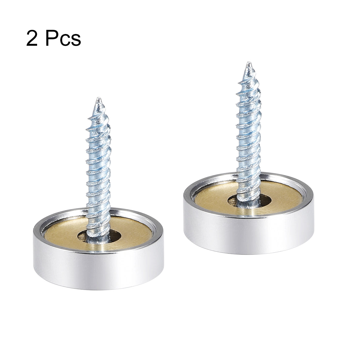 uxcell Uxcell Mirror Screw Decorative Cap Cover Nail Stainless Steel 4 pcs