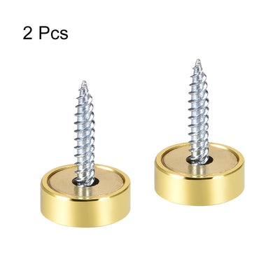 Harfington Uxcell Mirror Screw Decorative Cap Cover Nail Stainless Steel 4 pcs
