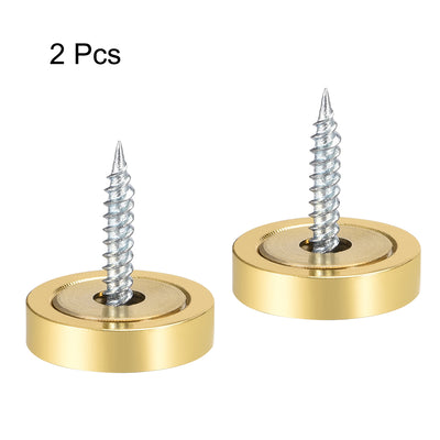 Harfington Uxcell Mirror Screw Decorative Cap Cover Nail Stainless Steel 4 pcs