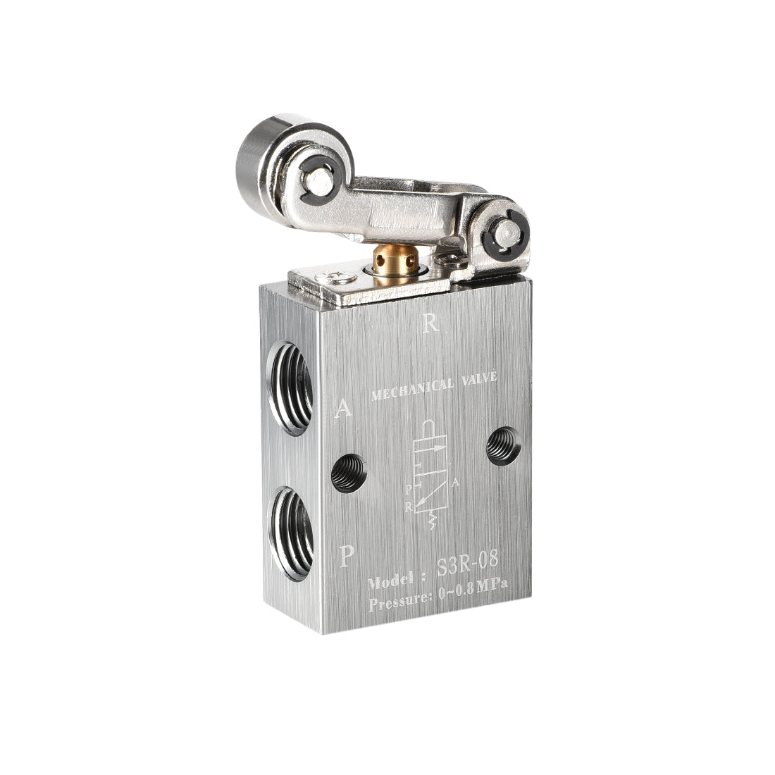 uxcell Uxcell S3R-08 2 Position 3 Way  1/4" PT Manual Hand Pull Pneumatic Solenoid Mechanical Valve