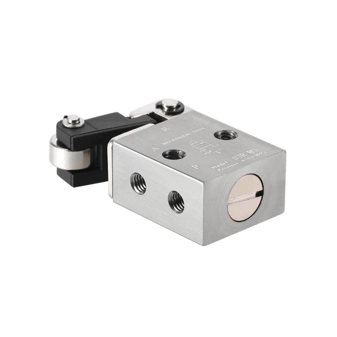 uxcell Uxcell S3R-M5 2 Position 3 Way M5 Manual Hand Pull Pneumatic Solenoid Mechanical Valve