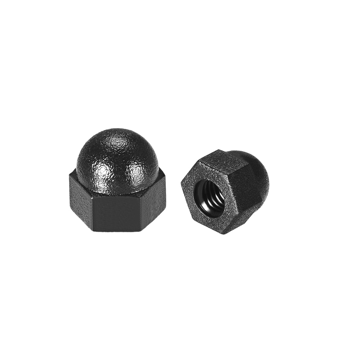 Uxcell Uxcell M5 Cap Nut, Hex Acorn Dome Head Nuts for Screws Bolts Nylon Black 50 Pcs