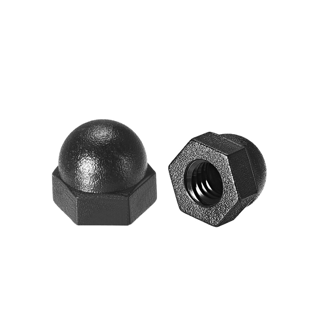Uxcell Uxcell M3 Cap Nut, Hex Acorn Dome Head Nuts for Screws Bolts Nylon Black 20 Pcs