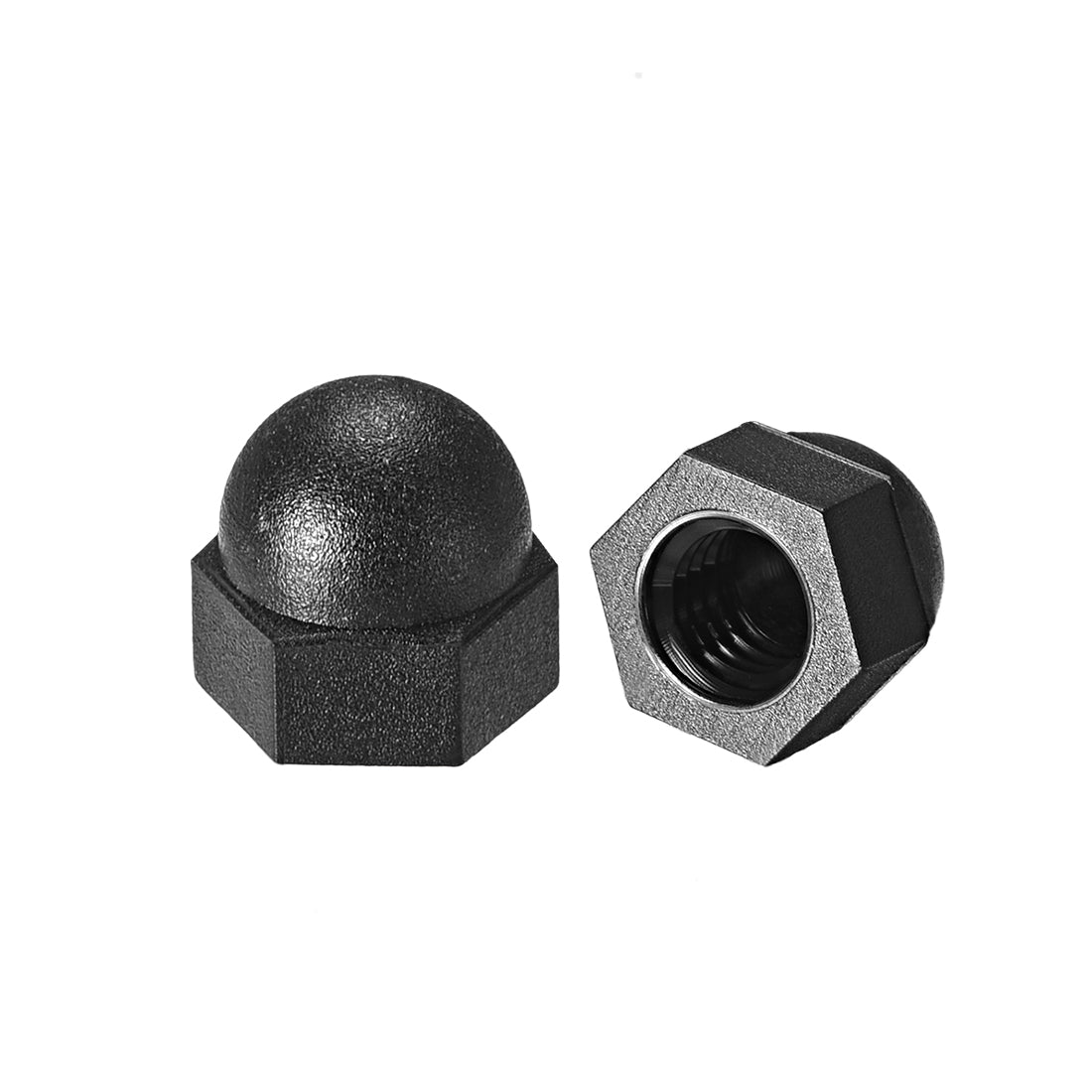 Uxcell Uxcell M3 Cap Nut, Hex Acorn Dome Head Nuts for Screws Bolts Nylon Black 20 Pcs