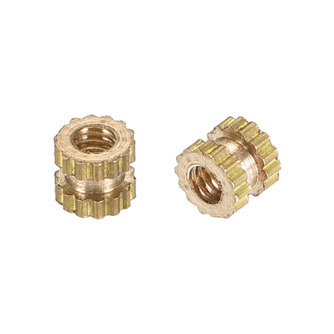 uxcell Uxcell Knurled Insert Nuts, M2 x 3mm(L) x 3.5mm(OD) Female Thread Brass Embedment Assortment Kit, 50 Pcs
