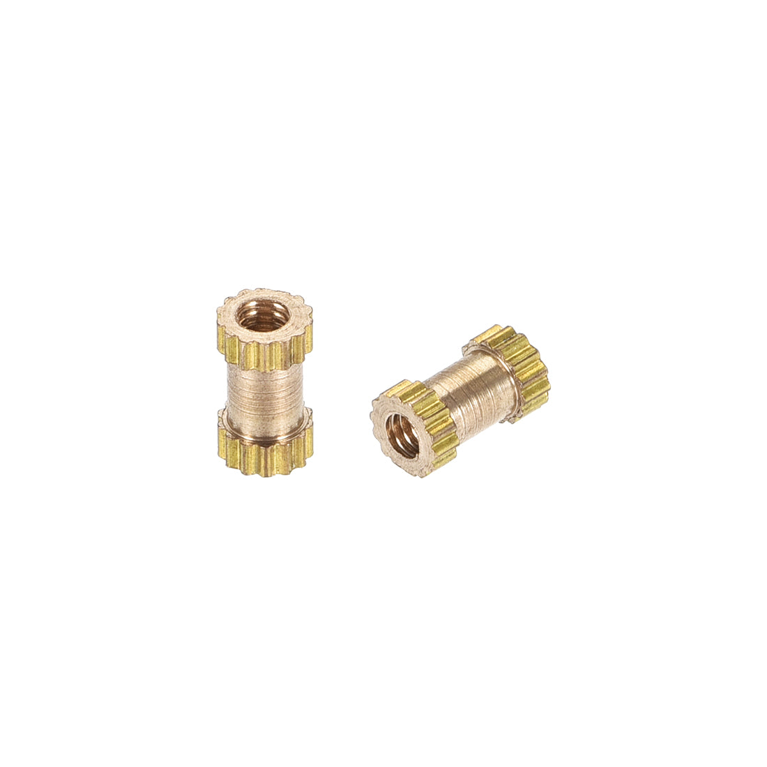 uxcell Uxcell Knurled Insert Nuts, M2 x 6mm(L) x 3.5mm(OD) Female Thread Brass Embedment Assortment Kit, 30 Pcs