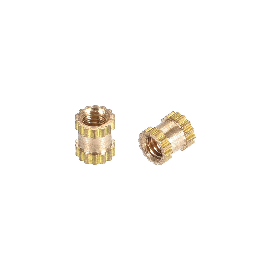 uxcell Uxcell Knurled Insert Nuts, M2.5 x 4mm(L) x 3.5mm(OD) Female Thread Brass Embedment Assortment Kit, 100 Pcs
