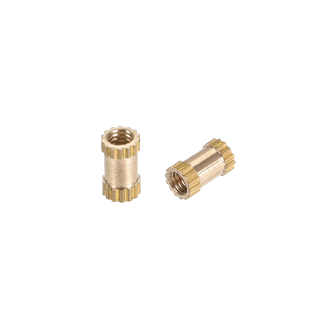 uxcell Uxcell Knurled Insert Nuts, M2.5 x 6mm(L) x 3.5mm(OD) Female Thread Brass Embedment Assortment Kit, 30 Pcs