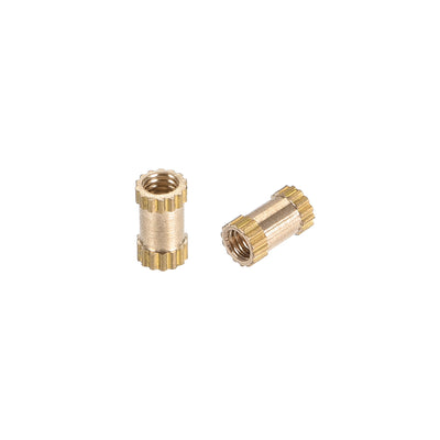 Harfington Uxcell Knurled Insert Nuts, M2.5 x 6mm(L) x 3.5mm(OD) Female Thread Brass Embedment Assortment Kit, 30 Pcs