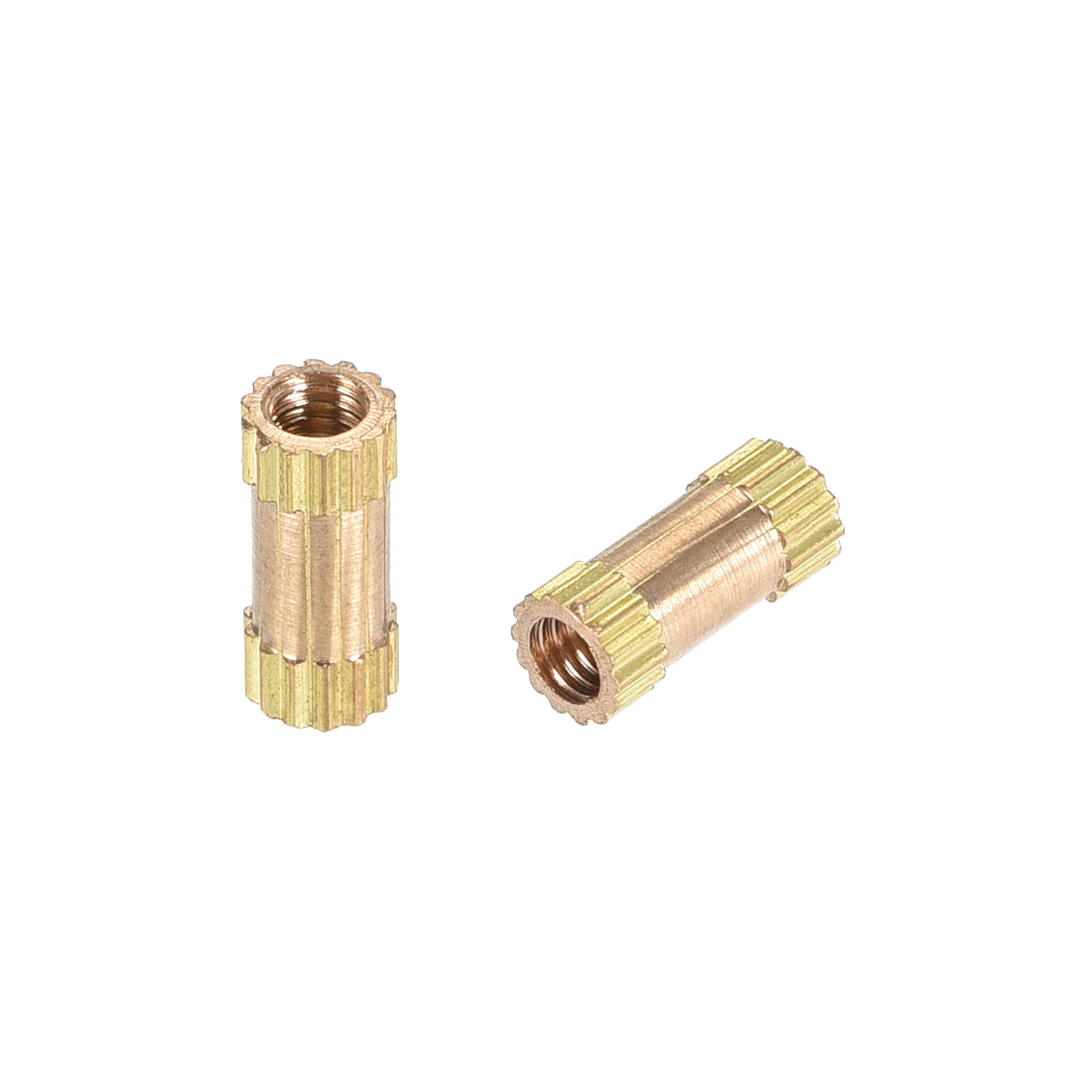 uxcell Uxcell Knurled Insert Nuts, M2.5 x 8mm(L) x 3.5mm(OD) Female Thread Brass Embedment Assortment Kit, 50 Pcs
