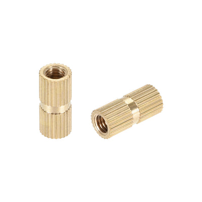 100 Pack Brass Knurled Threaded Inserts - M4 X 5mm Embedment Nuts For Injection Molding & DIY