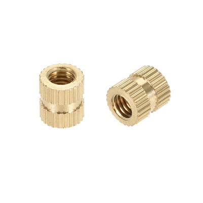 uxcell Uxcell M5 x 0.8 Female Brass Knurled Threaded Insert Embedment Nut for 3D Printer, 30Pcs