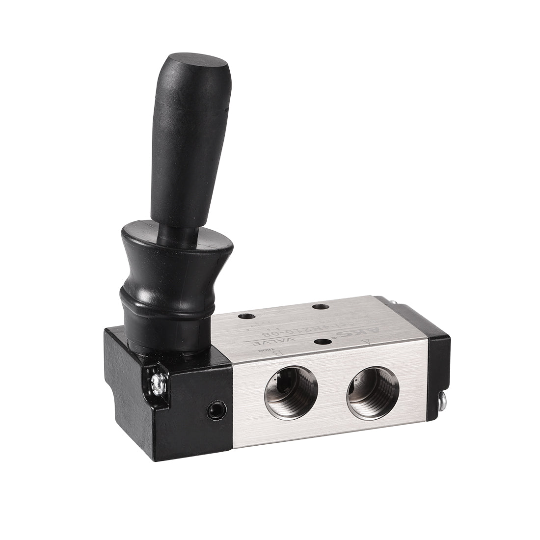 uxcell Uxcell Manual Hand Pull Solenoid Valve 2 Position 5 Way Pneumatic 1/4" PT Air Hand Lever Operated with 6mm OD Connect Fitting and Brass Exhaust Muffler