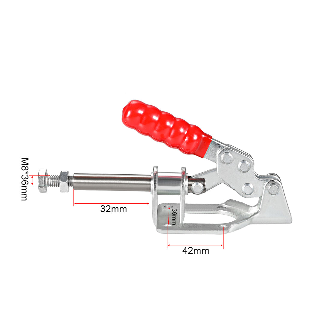 uxcell Uxcell Hand Tool Pull Push Action Toggle Clamp Quick Release Clamp 330 Lbs/150kg Holding Capacity 32mm Stroke