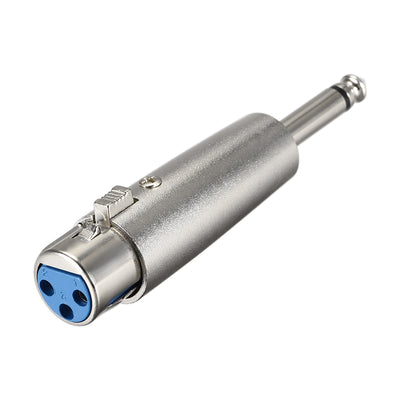 Harfington Uxcell XLR Female to 1/4" Male TRS Adapter,Gender Changer - XLR-F to 6.35mm Mono Coupler	Adapters,Microphones Mono Plug In Audio Connector,Mic Plug