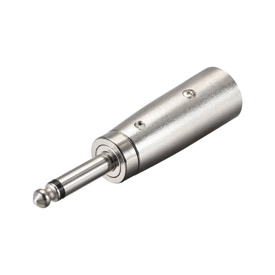 Harfington Uxcell XLR Male to 1/4" Male TRS Adapter,Gender Changer - XLR-M to 6.35mm Coupler	Adapters,Microphones Plug In Audio Connector,Mic Male Plug 2pcs