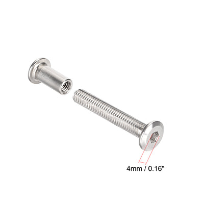 Harfington Uxcell Hex Socket Screw Post Binding Bolts Leather Fastener