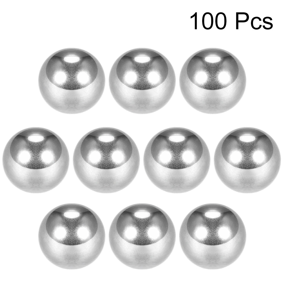 uxcell Uxcell Precision Balls 3/8" Solid Chrome Steel G25 for Ball Bearing Wheel 100pcs