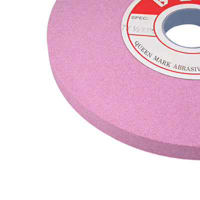 Harfington Uxcell 7-Inch Bench Grinding Wheels Pink Aluminum Oxide PA 60 Grit for Surface Grinding