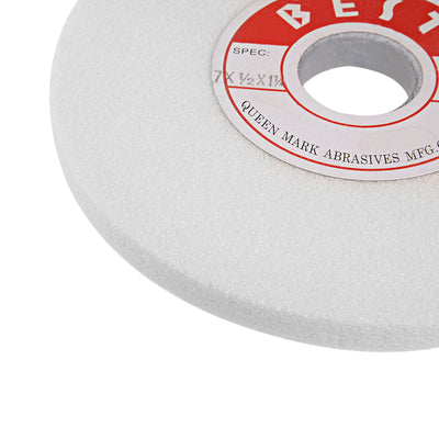 Harfington Uxcell 7-Inch Bench Grinding Wheels White Aluminum Oxide WA 100 Grit for Surface Grinding