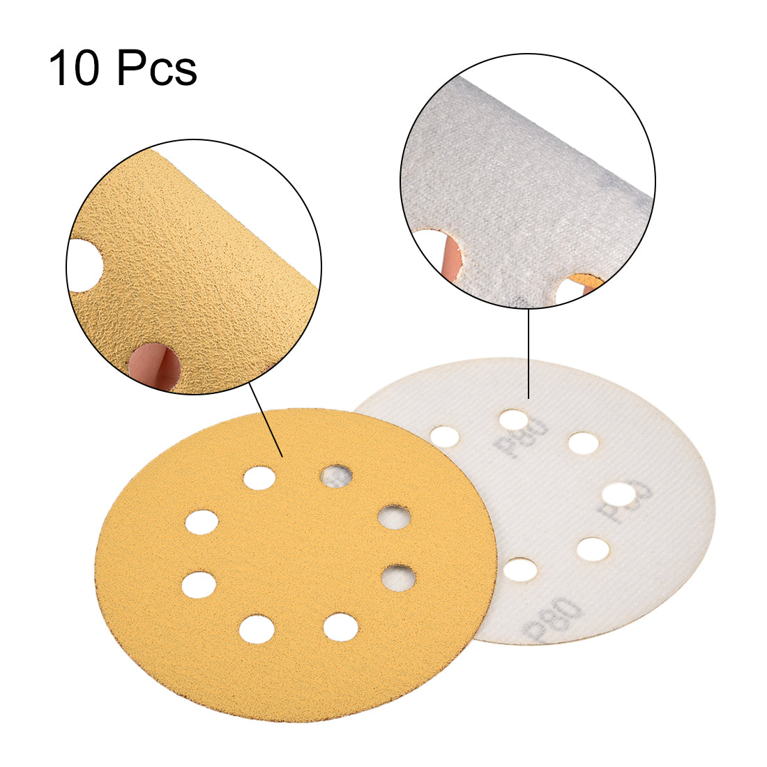 uxcell Uxcell Holes Grits Hook and Loop Sanding Discs for Sander