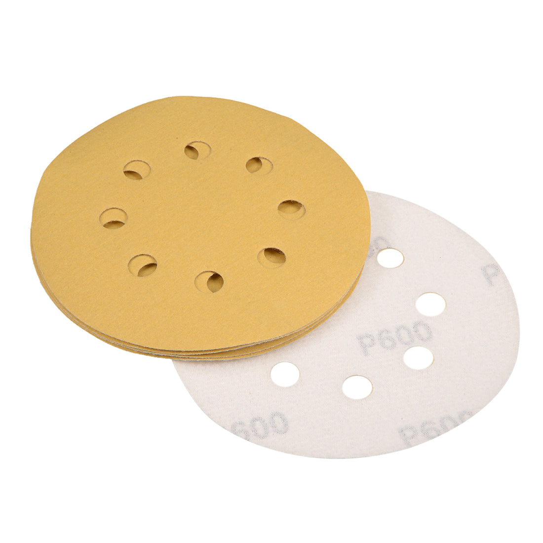 Uxcell Uxcell 5-inch Sanding Discs, 100-Grits 8-Holes Hook and Loop Wet Dry Flocking Sandpaper Sander Sand Paper for Random Orbital Sander 5pcs